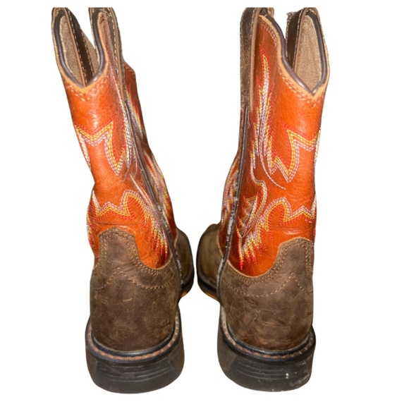 ARIAT BOYS' EARTH WORKHOG® WESTERN BOOTS - SQUARE TOE $120 - Picture 5 of 8